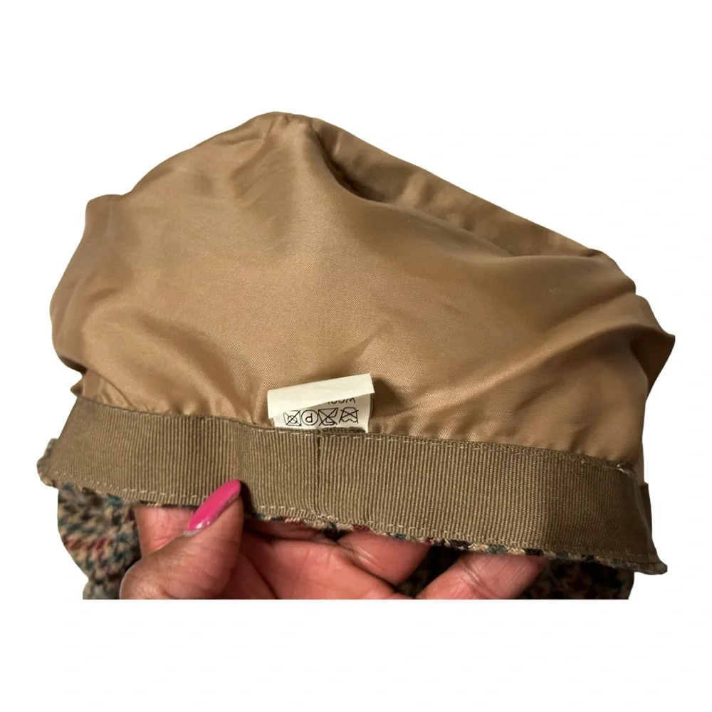 𝅺Jonathan Richard Ireland Tweed Wool-Blend Newsboy Cap Size Small - Picture 7 of 11